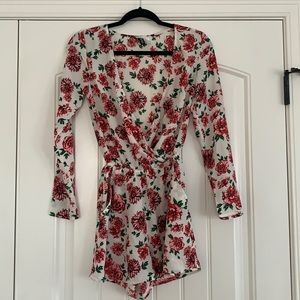 H&M white floral romper